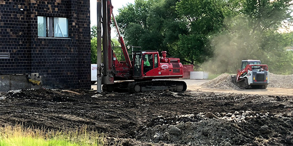 Northfield Fire Station ground improvement, vibro stone columns, aggregate piers, aggregate piers contractor, vibrocompaction contractor