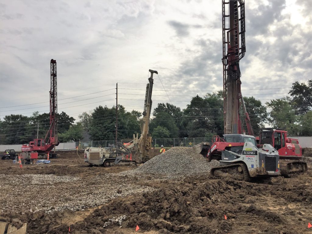 Ground improvement for Edge at Danforth Plant Science Center, ground improvement contractor, aggregate piers